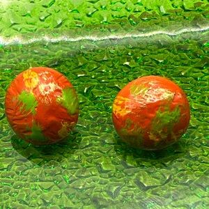 Hand Painted Wood Earrings